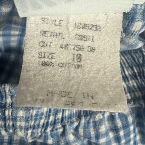 Koret City Blues Pants Womens 10 Blue Pull On Plaid Pockets Vintage - Picture 12 of 12